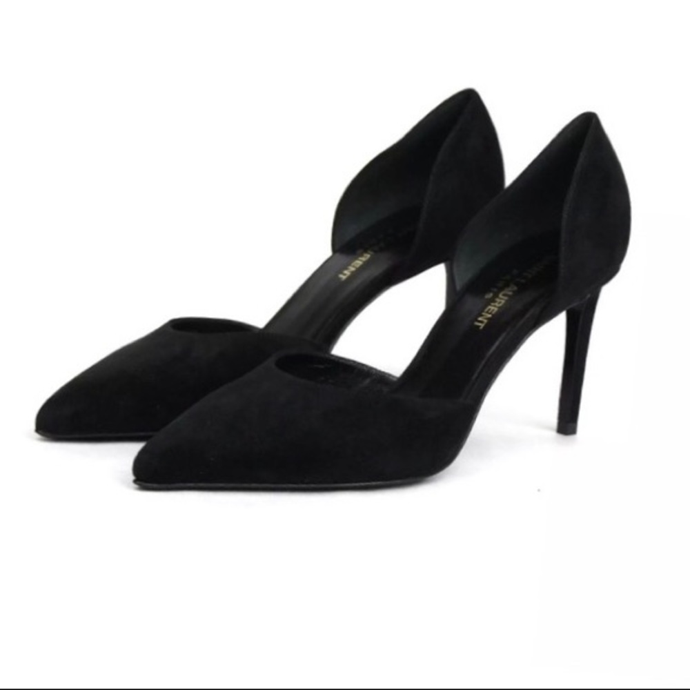 Saint Laurent Black suede heels size 39.5